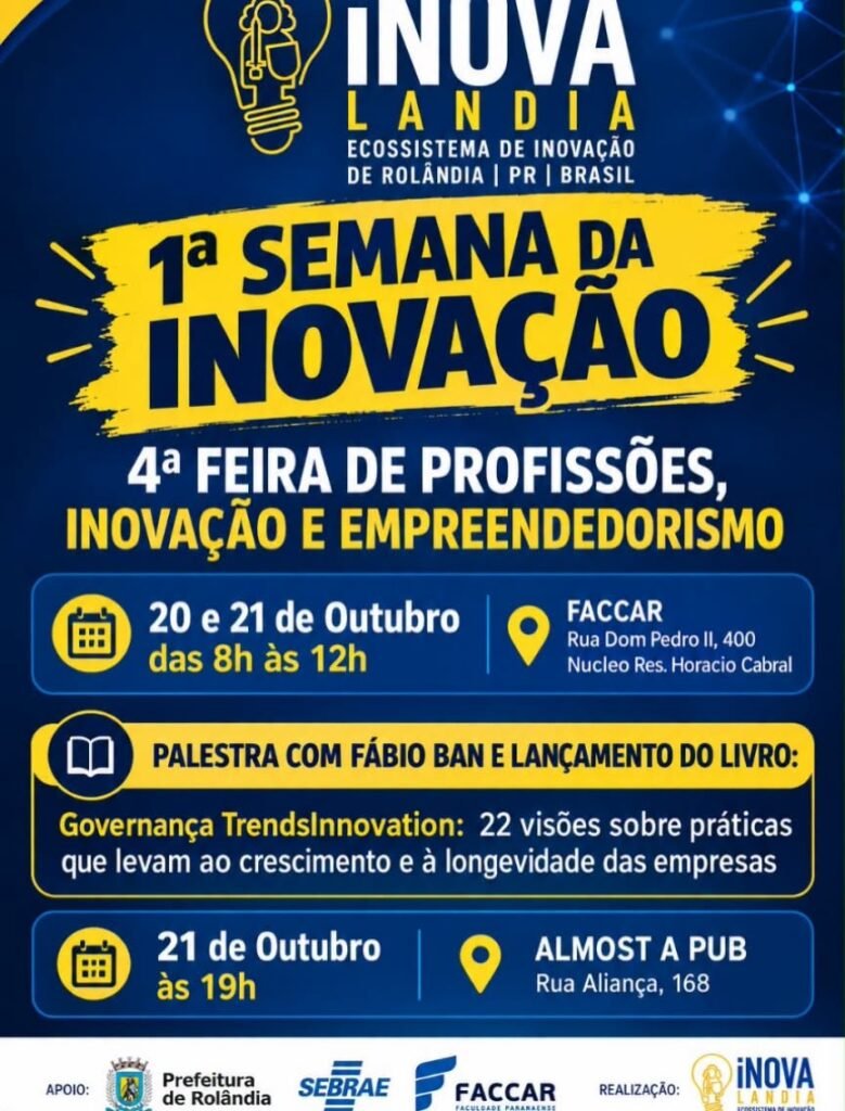 VEM AÍ A 1ª SEMANA DA INOVAÇÃO DE ROLÂNDIA
