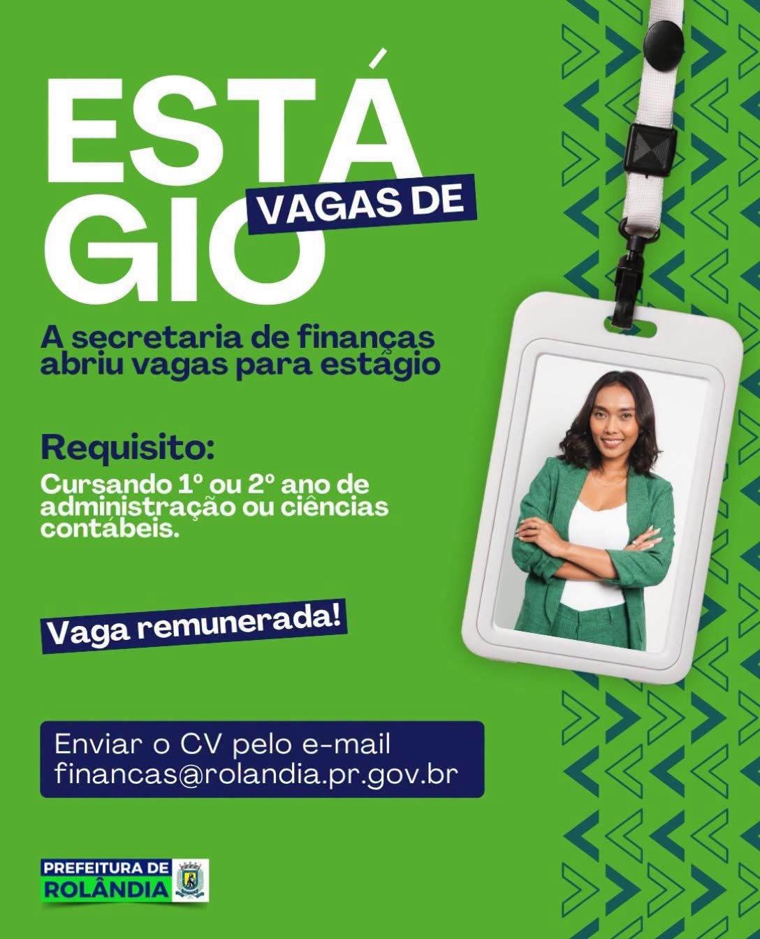 Secretaria de Finanças abre vagas de estágio remunerado