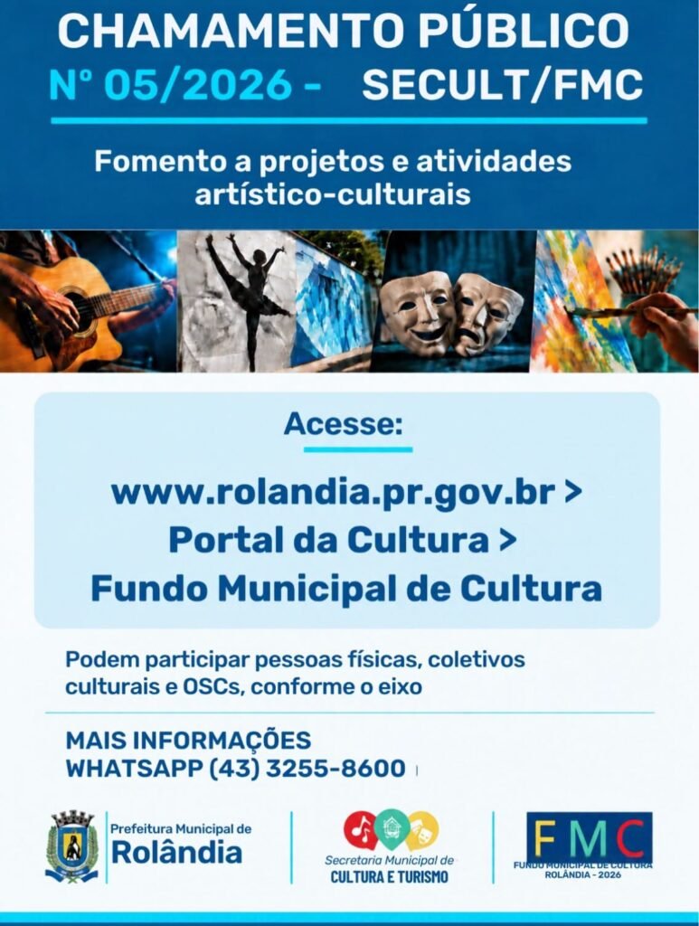 Chamamento Público nº 05/2026 – Secult/FMC