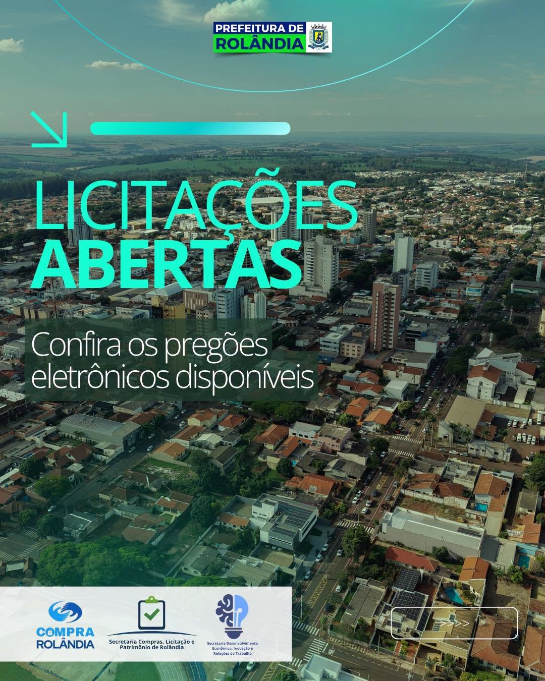 Compra Rolândia divulga novos pregões com R$ 828,7 mil em oportunidades