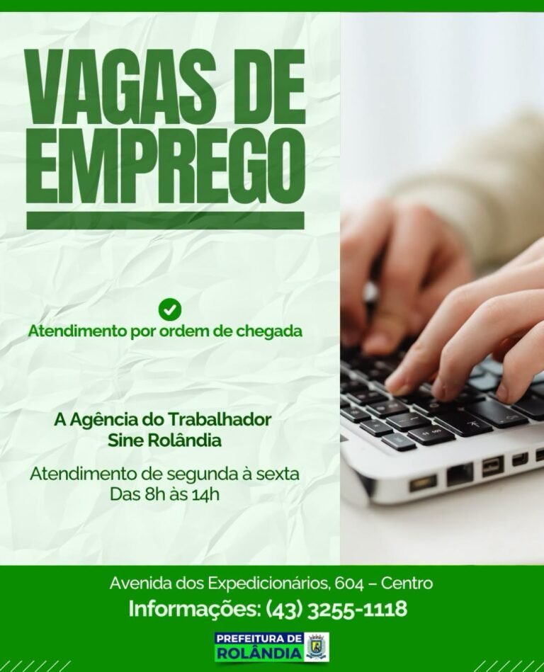 VAGAS DE EMPREGO 26/10/2026