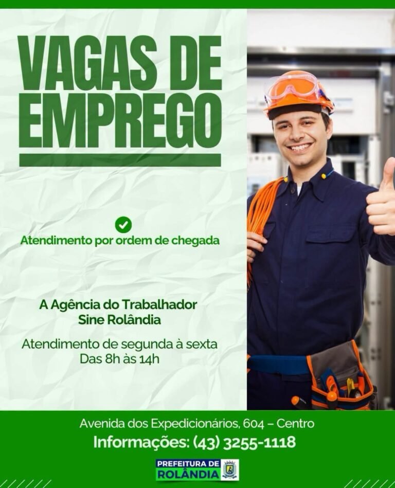 VAGAS DE EMPREGO 28/10/2026