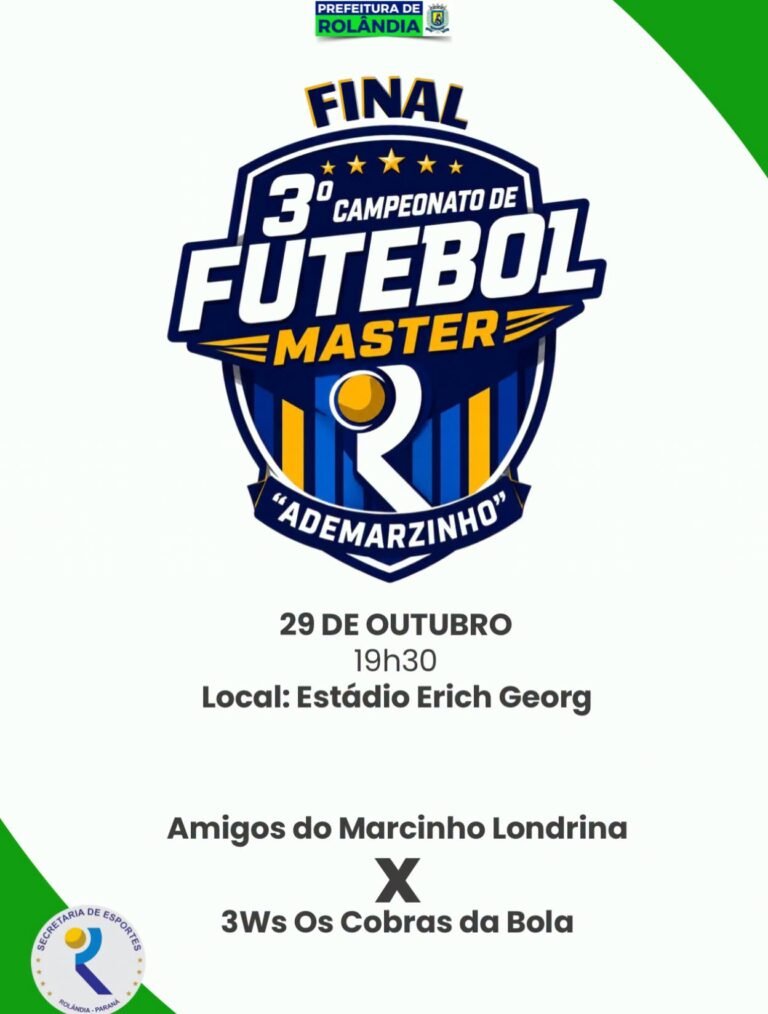É DIA DE GRANDE FINAL EM ROLÂNDIA!