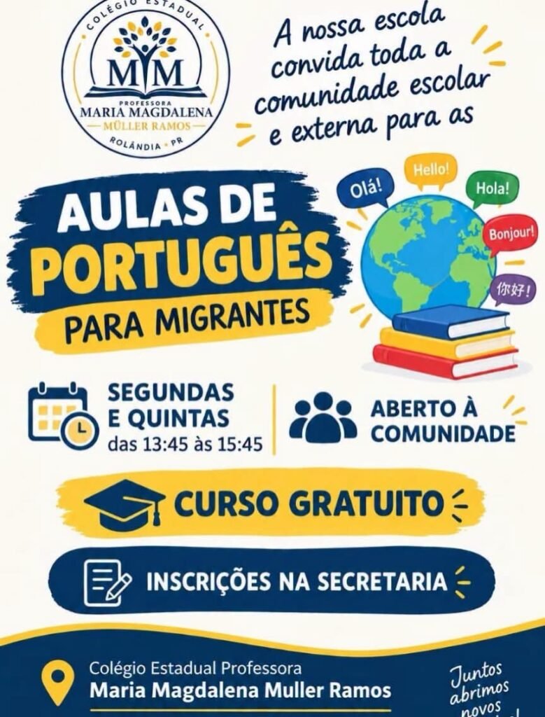 AULAS DE PORTUGUÊS PARA MIGRANTES