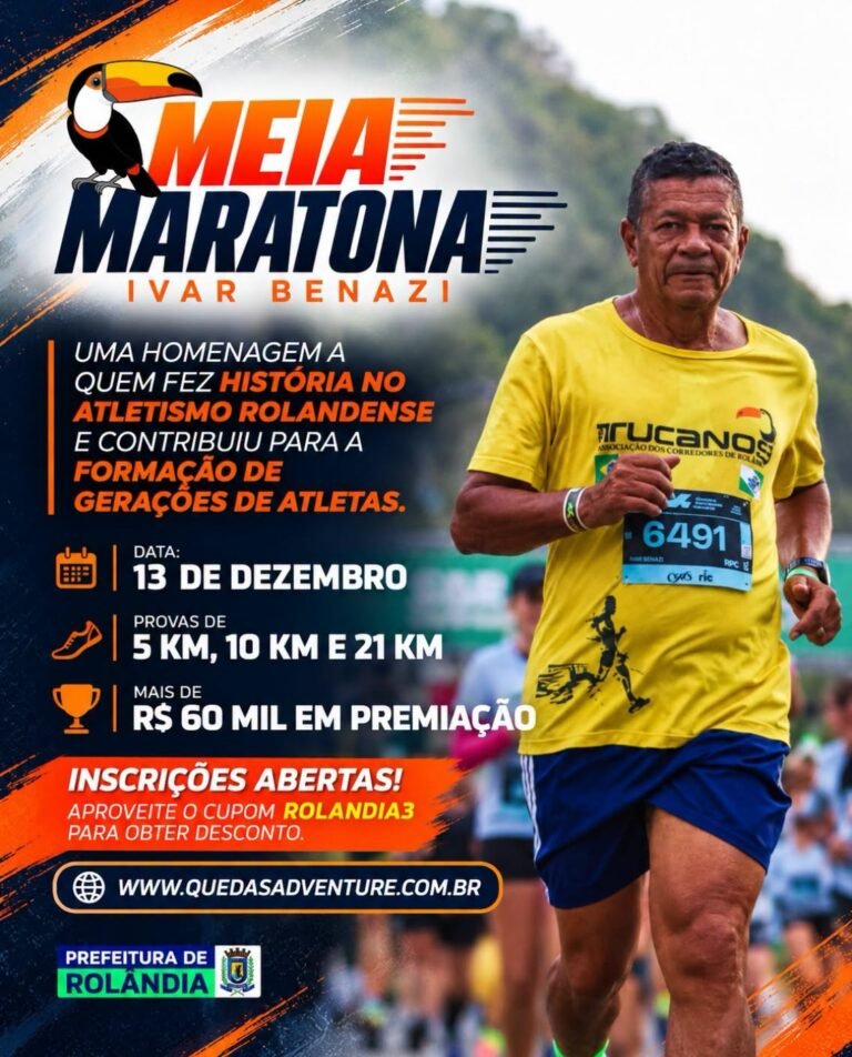 Primeira Meia Maratona de Rolândia recebe o nome de Ivar Benazzi, o Tucano